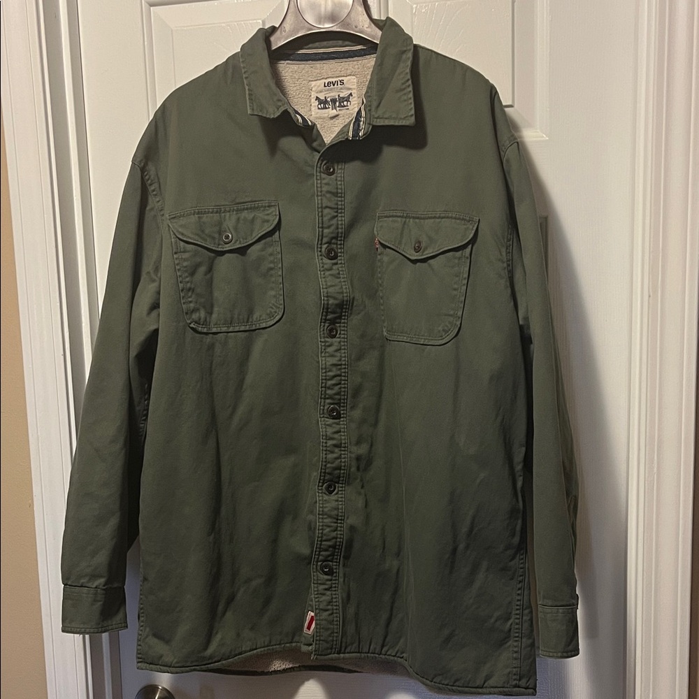 Levi's Men's Olive Shirt Jacket